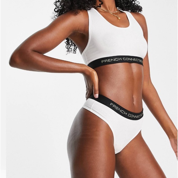 FRENCH CONNECTION Crop Top/Thong Set - Picture 1 of 3